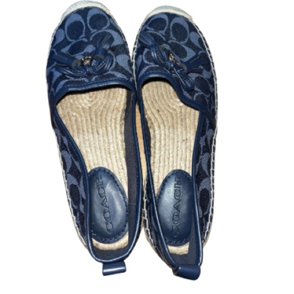 Coach Carson Blue Signature Denim Espadrilles, Size 8.5, NWOT - Picture 7 of 12